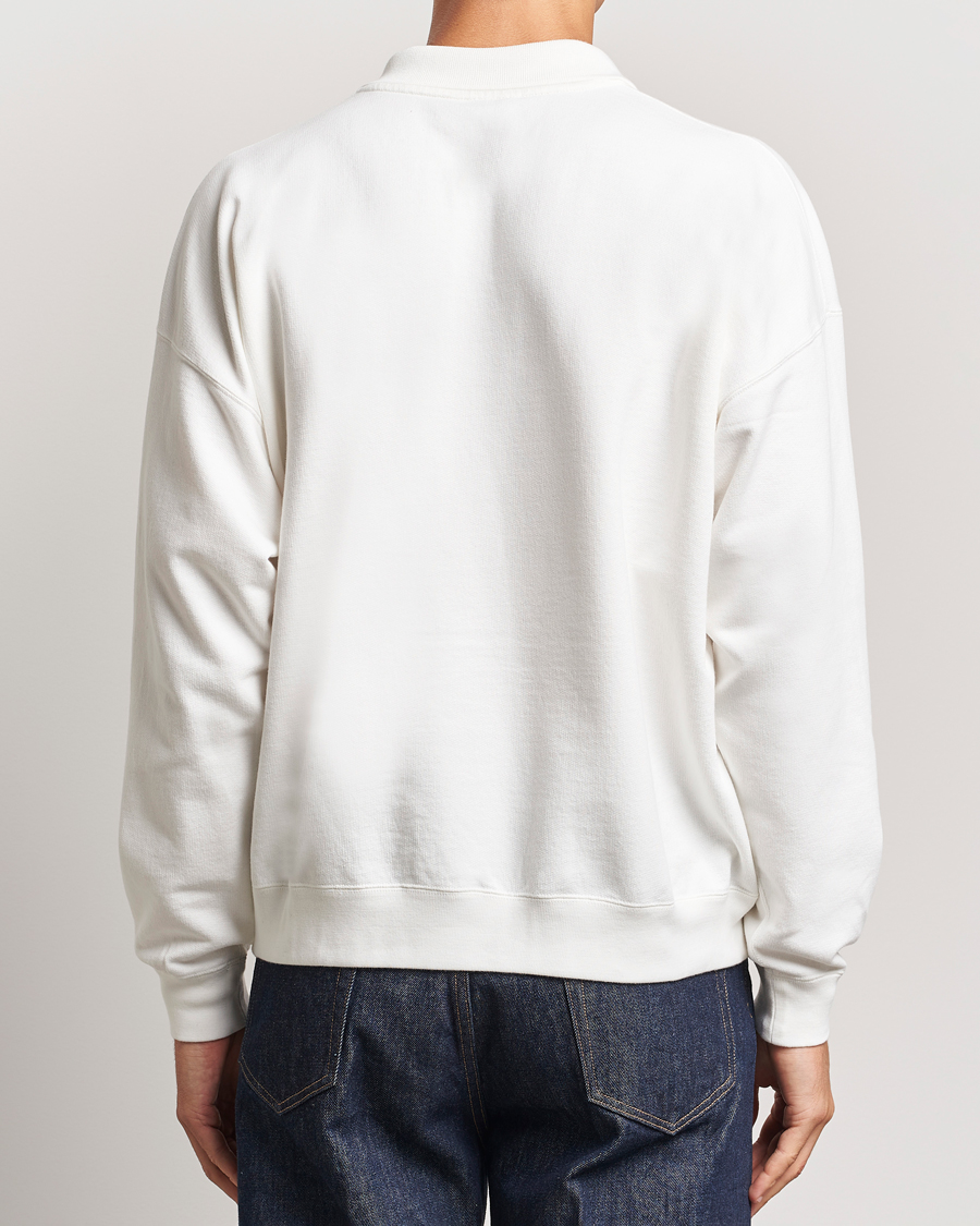 Homme | Pulls Et Tricots | Auralee | Pima Cotton Long Sleeve Polo White