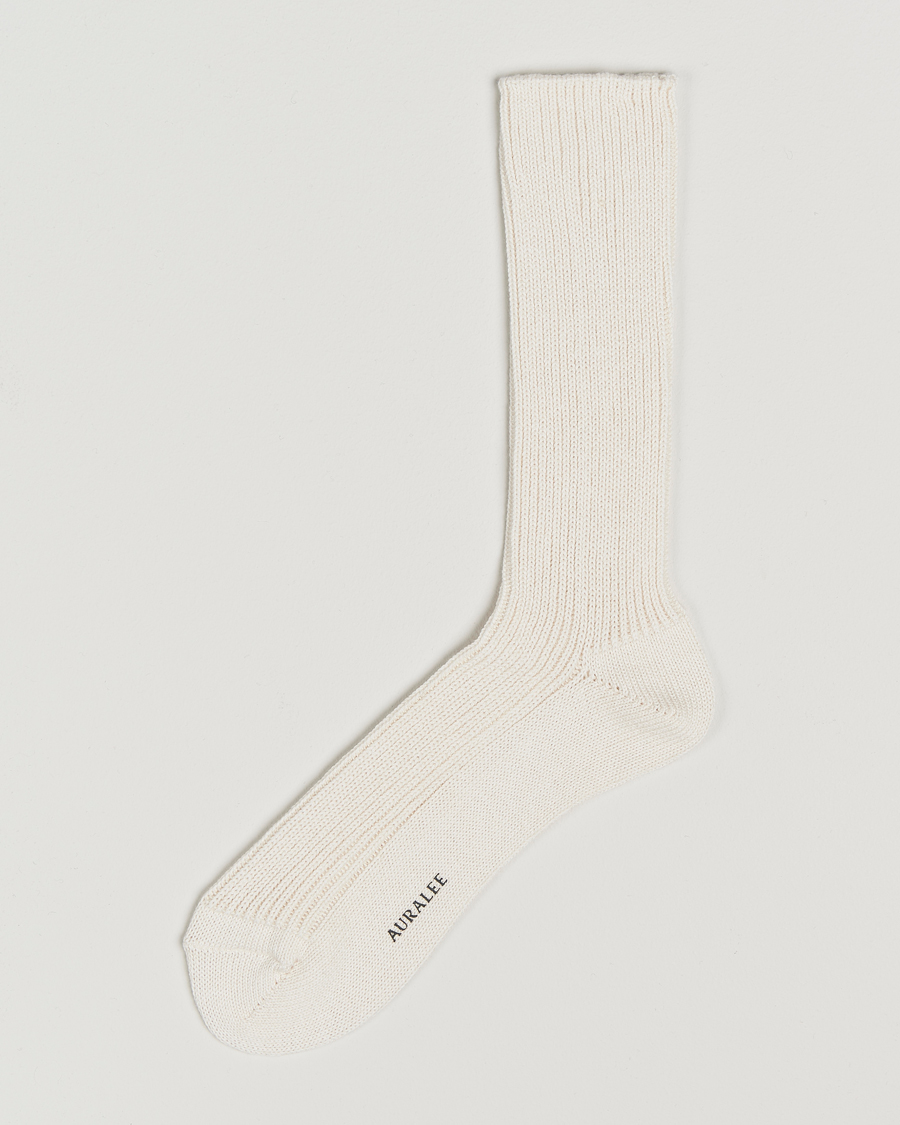 Homme | Sous-Vêtements Et Chaussettes | Auralee | Cotton/Cashmere Socks Ivory