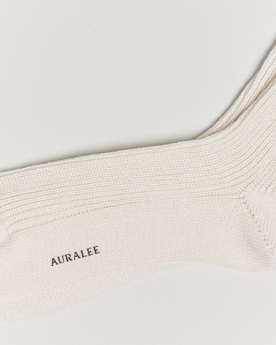 Homme | Sous-Vêtements Et Chaussettes | Auralee | Cotton/Cashmere Socks Ivory