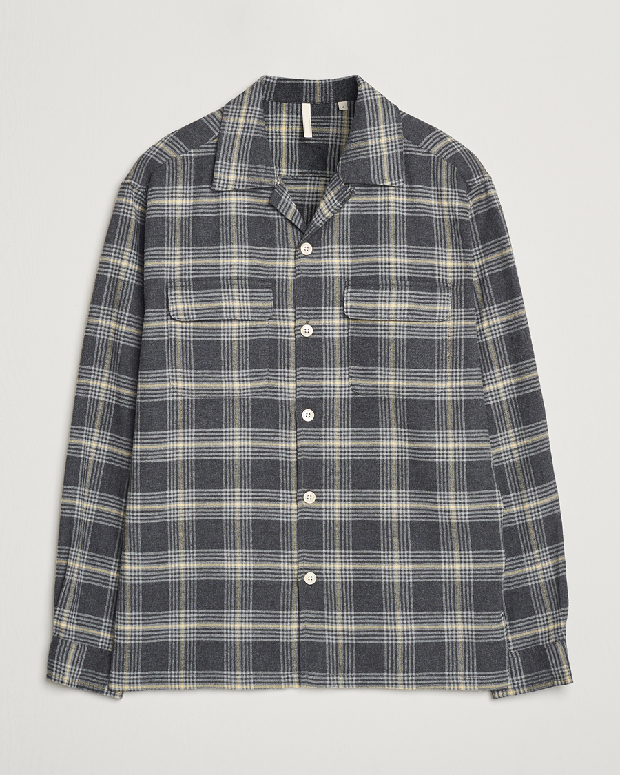 Homme | Chemises | Sunflower | Flannel Pocket Shirt Grey Check
