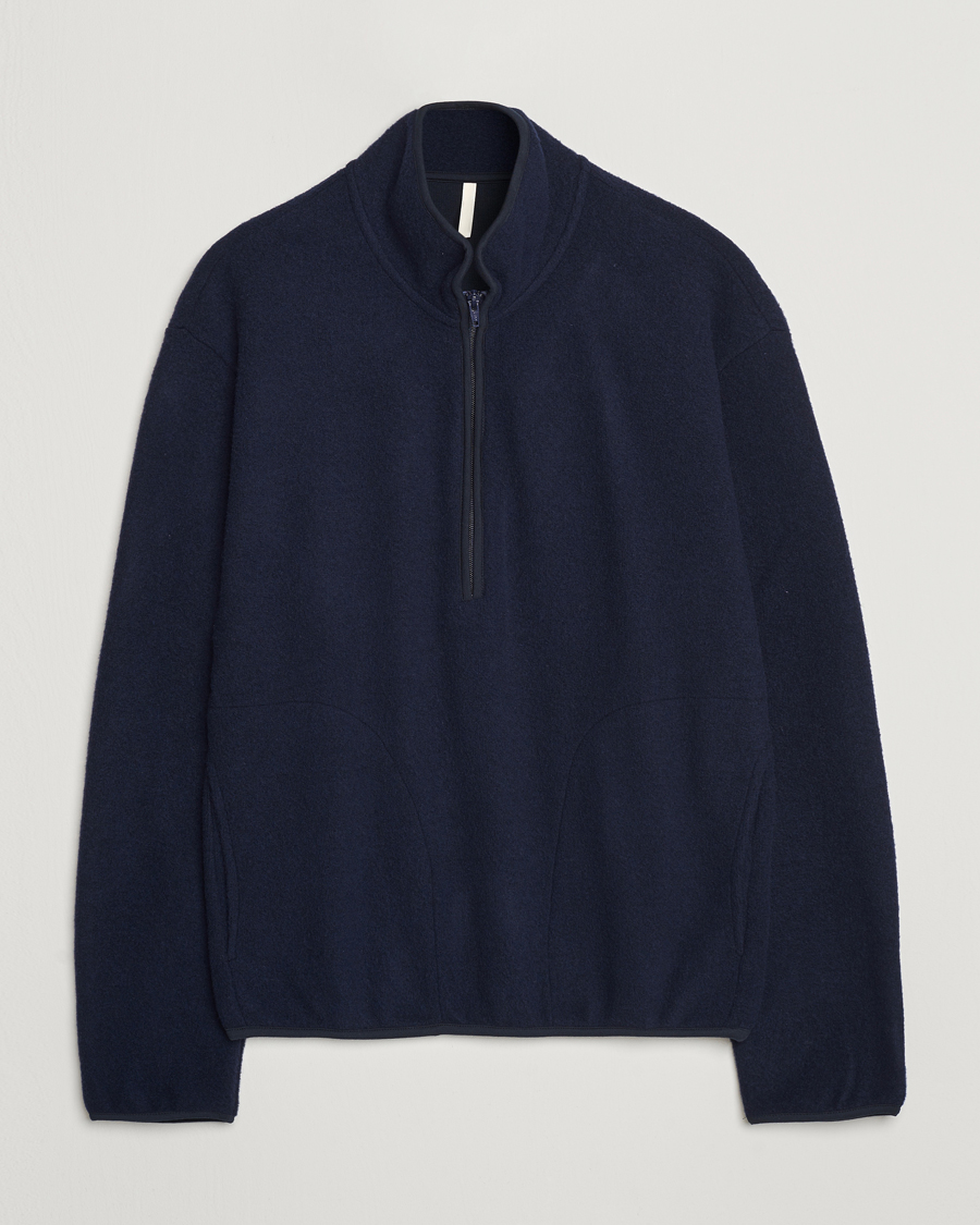 Homme | Pulls Et Tricots | Sunflower | Wool Half Zip Navy