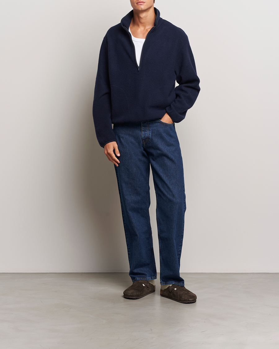 Homme | Pulls Et Tricots | Sunflower | Wool Half Zip Navy