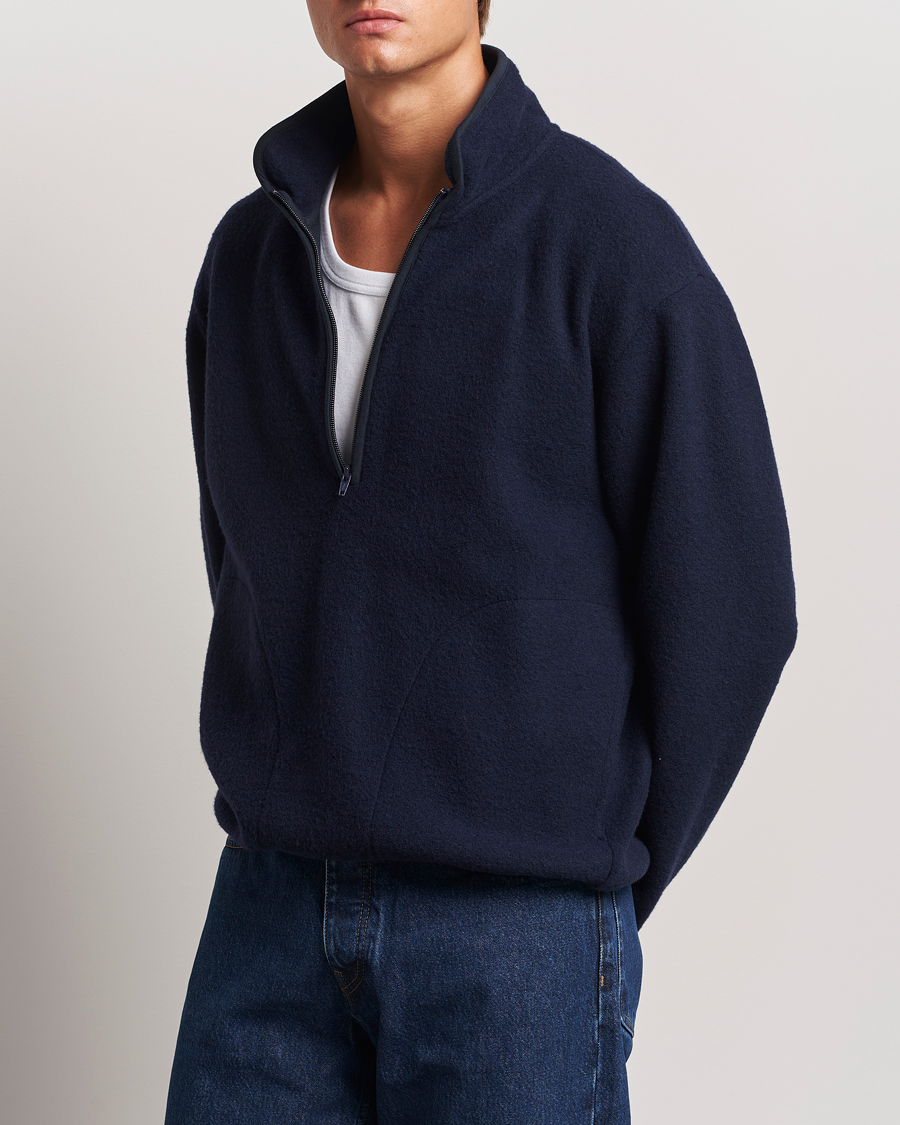 Homme | Pulls Et Tricots | Sunflower | Wool Half Zip Navy