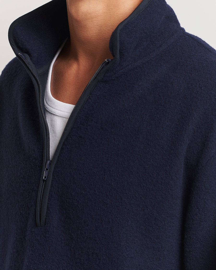 Homme | Pulls Et Tricots | Sunflower | Wool Half Zip Navy
