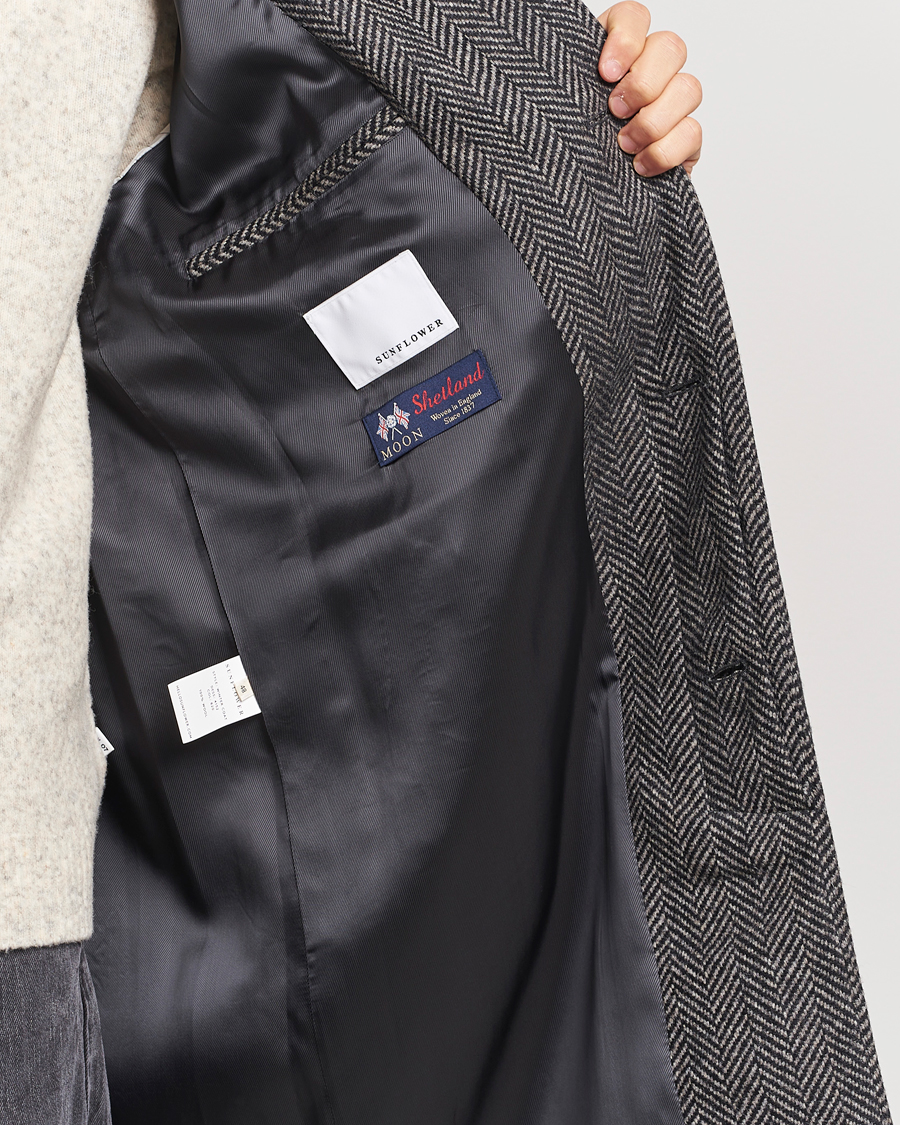 Homme | Manteaux Et Vestes | Sunflower | Herringbone Wool Coat Antracite