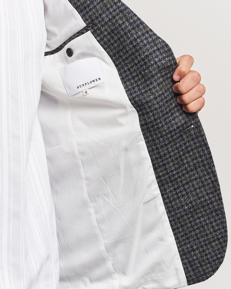 Homme | Blazers | Sunflower | Tweed Blazer Grey Check