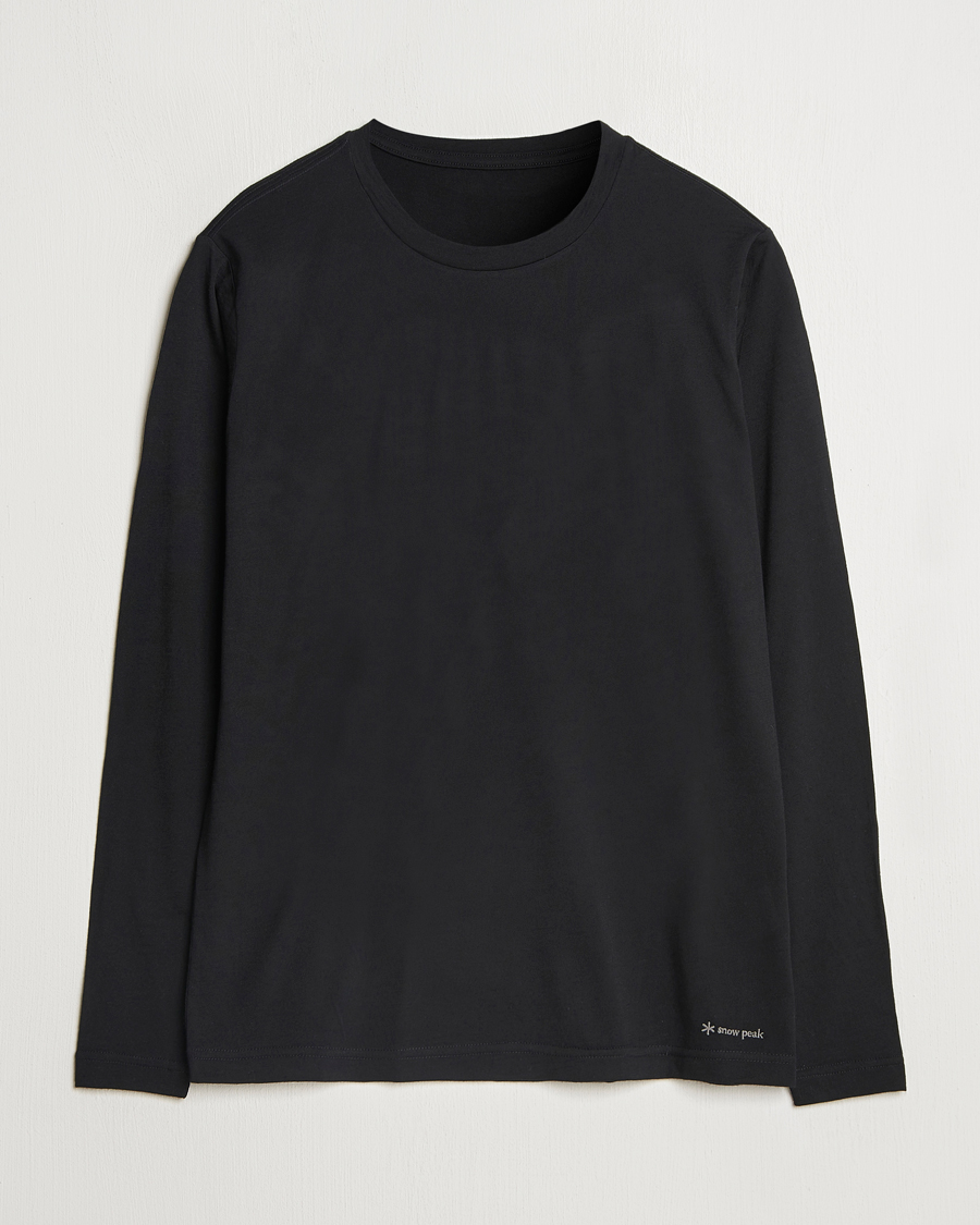 Homme | Pulls Et Tricots | Snow Peak | Merino Wool Long Sleeve T-Shirt Black