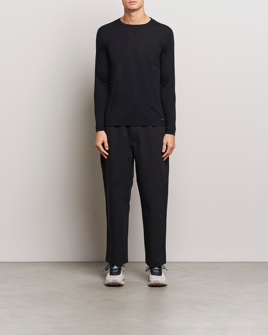 Homme | Pulls Et Tricots | Snow Peak | Merino Wool Long Sleeve T-Shirt Black