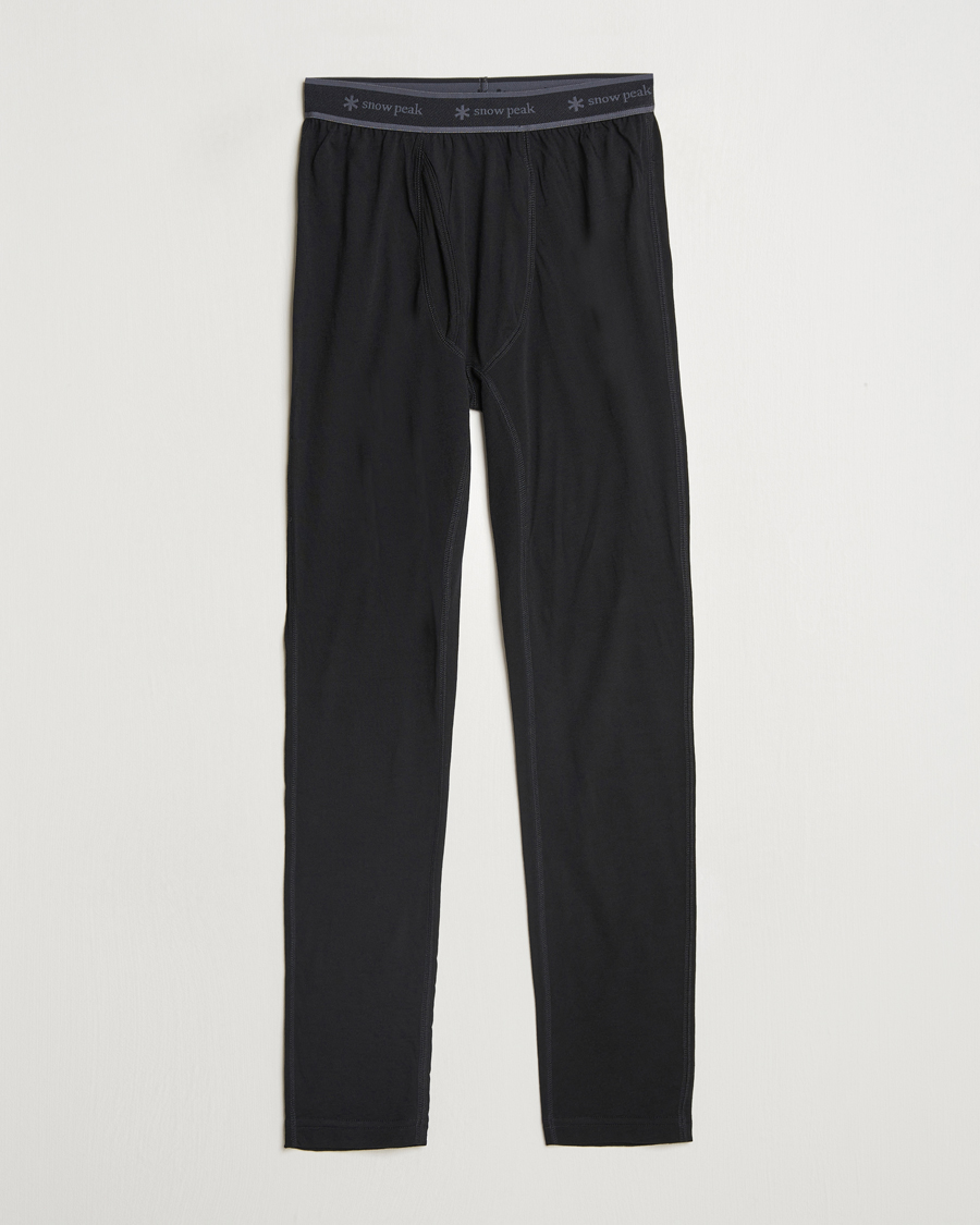 Homme | Pantalons | Snow Peak | Merino Wool Tights Black