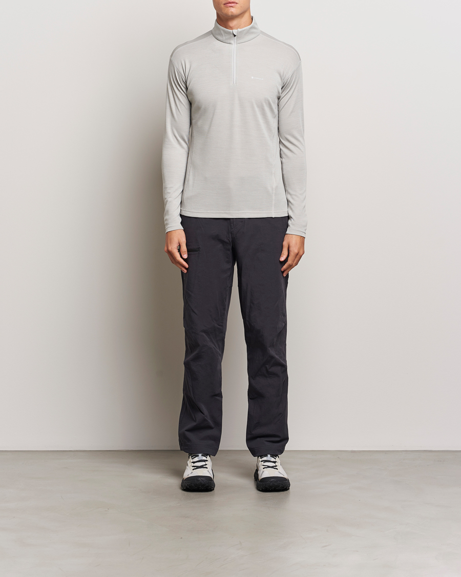 Homme | T-shirts | Snow Peak | Wool Blend Half Zip T-Shirt Icegrey