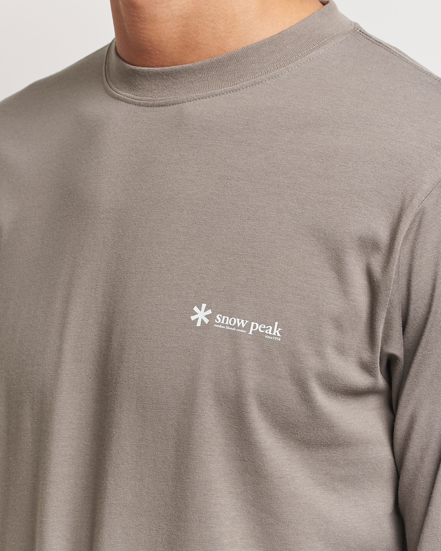 Homme | T-shirts | Snow Peak | Onepoint Long Sleeve T-Shirt Greige