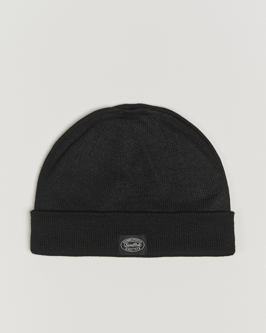 Homme | Snow Peak Flat Knit Cap Black | Snow Peak | Flat Knit Cap Black