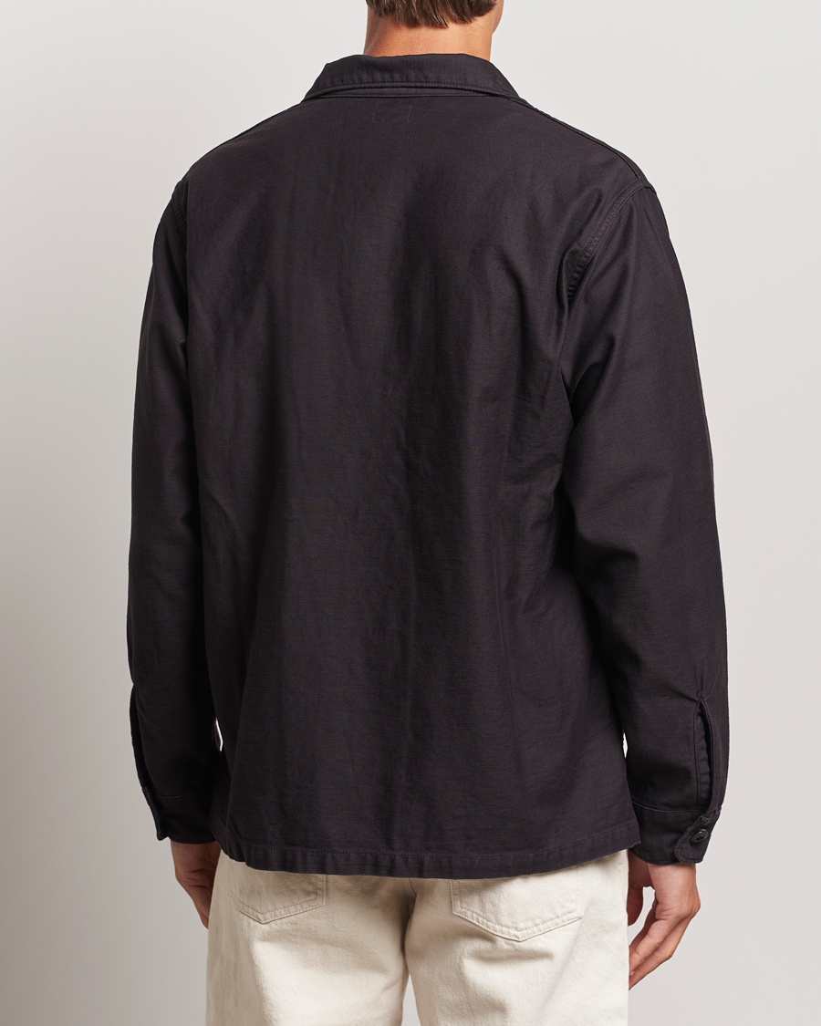 Homme | Chemises | orSlow | Cotton Sateen US Army Overshirt Black