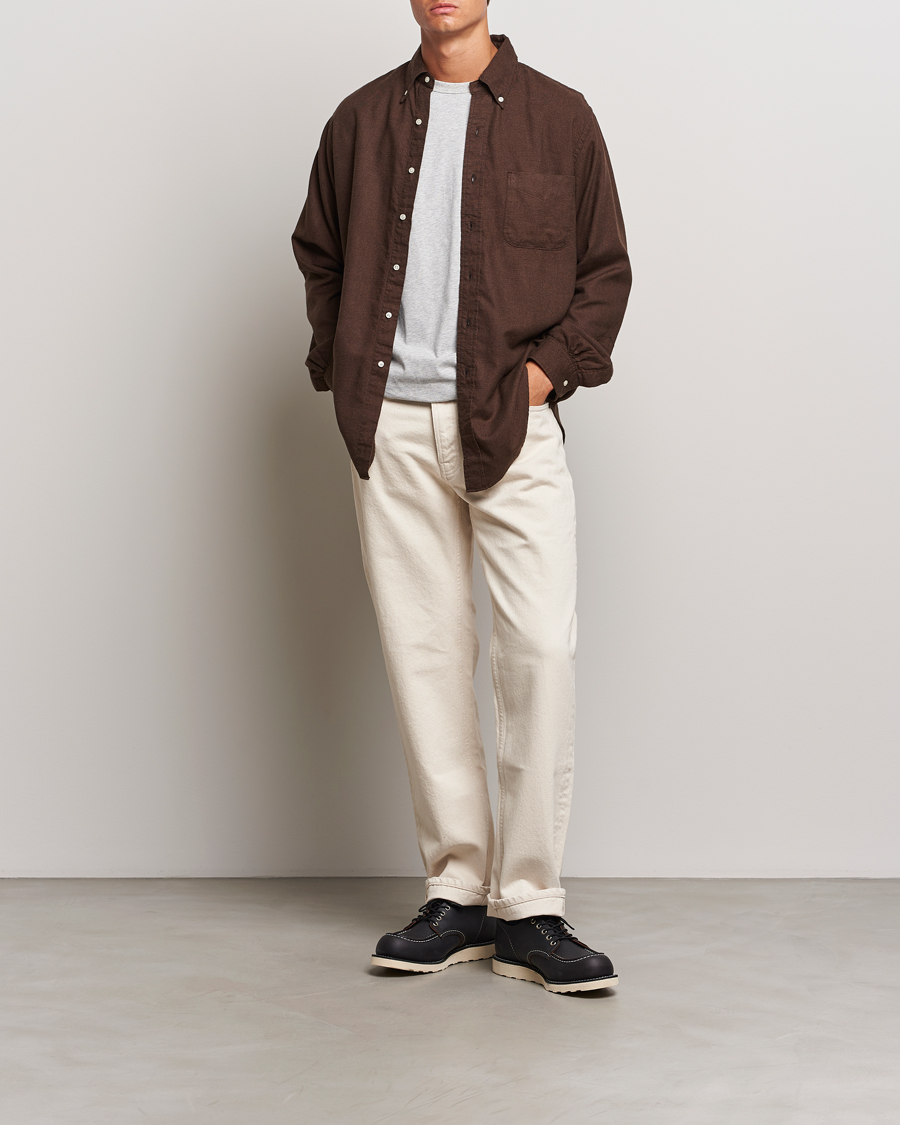 Homme | Chemises | orSlow | Button Down Shirt Burgundy