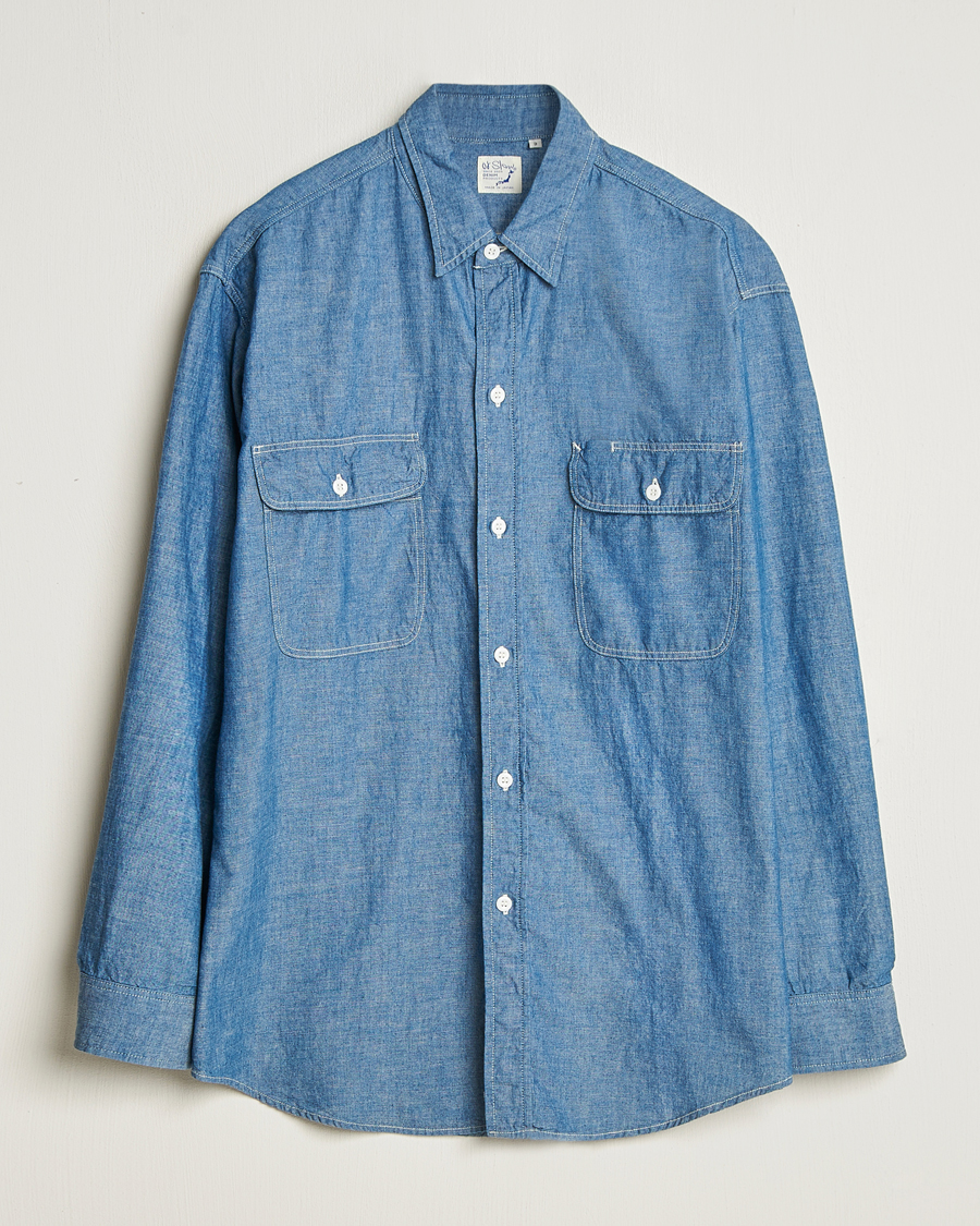 Homme | Chemises | orSlow | Chambray Work Shirt Blue
