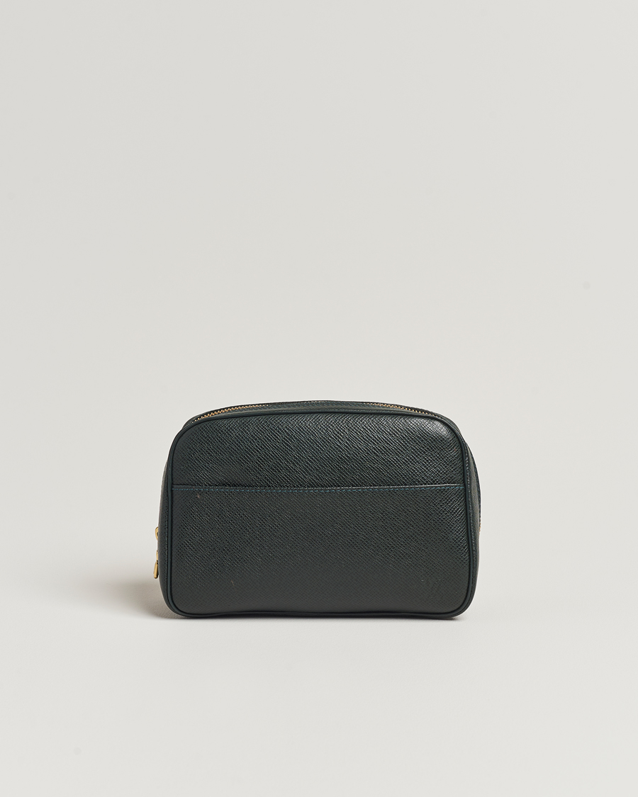 Homme | Louis Vuitton Pre-Owned Pochette Accessoir Washbag Green | Louis Vuitton Pre-Owned | Pochette Accessoir Washbag Green