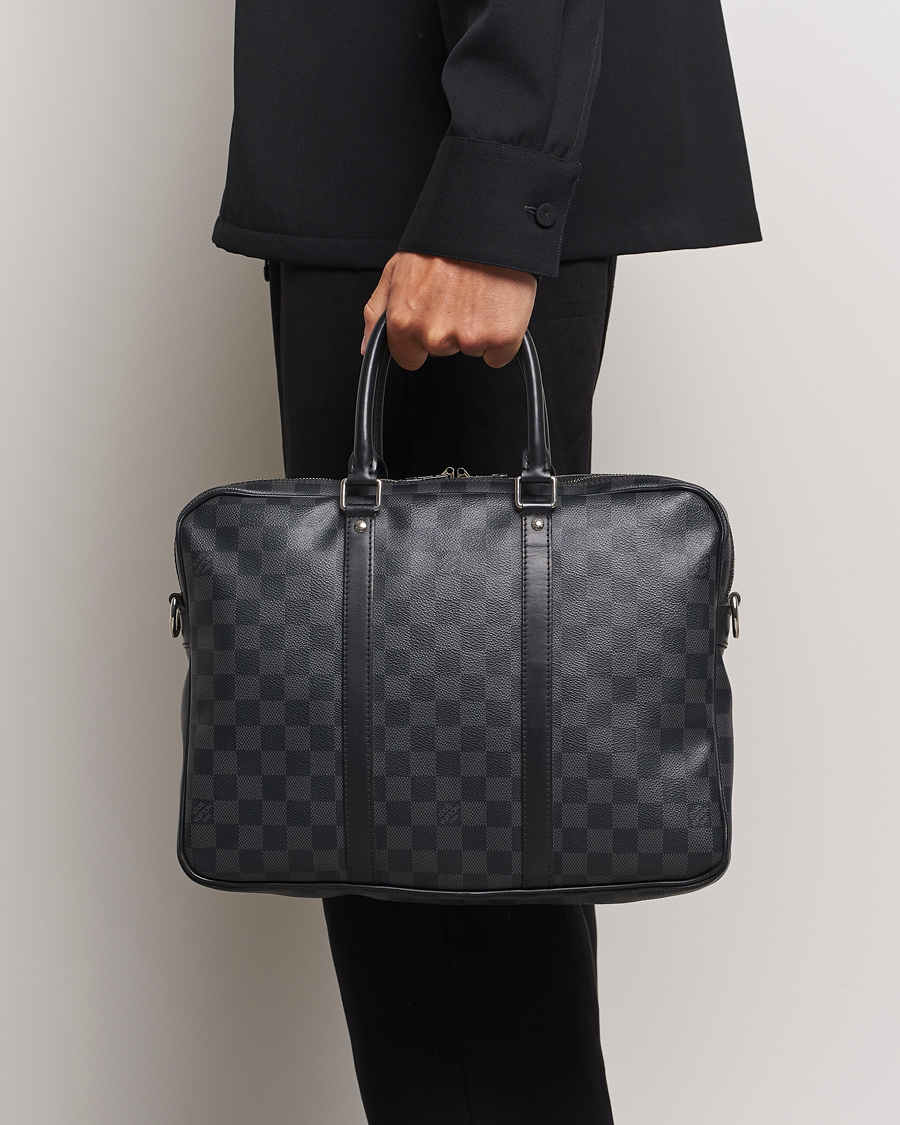 Homme | Louis Vuitton Pre-Owned Porte-Documents Voyage Briefcase Damier Graphite | Louis Vuitton Pre-Owned | Porte-Documents Voyage Briefcase Damier Graphite