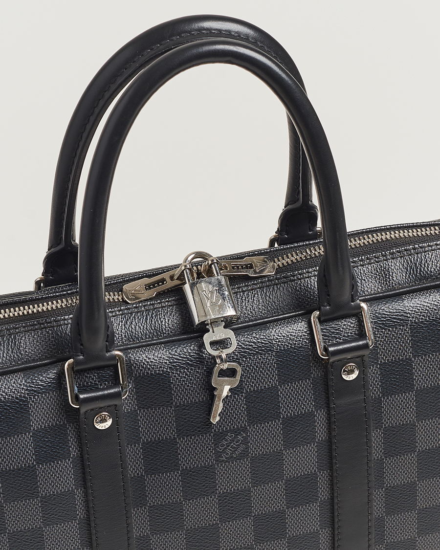 Homme | Louis Vuitton Pre-Owned Porte-Documents Voyage Briefcase Damier Graphite | Louis Vuitton Pre-Owned | Porte-Documents Voyage Briefcase Damier Graphite