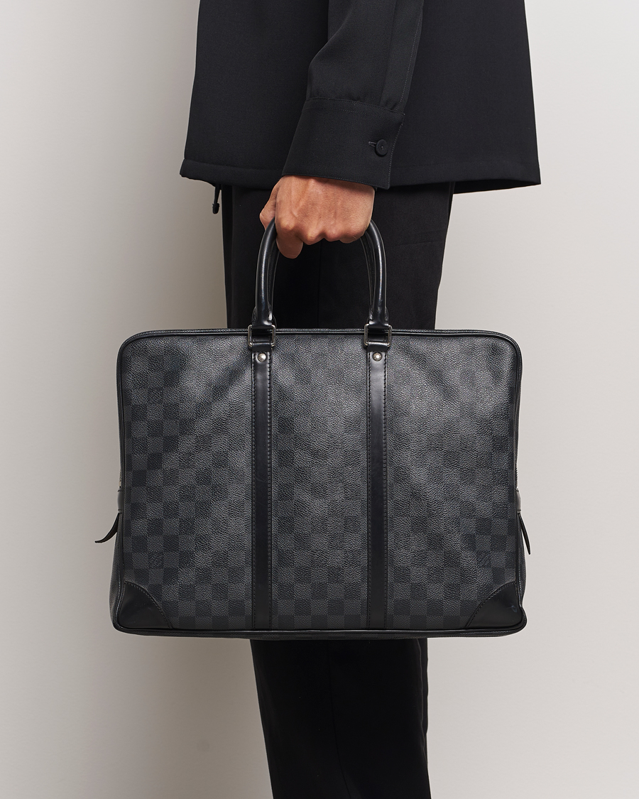 Homme | Louis Vuitton Pre-Owned Porte-Documents Voyage Briefcase Damier Graphite | Louis Vuitton Pre-Owned | Porte-Documents Voyage Briefcase Damier Graphite
