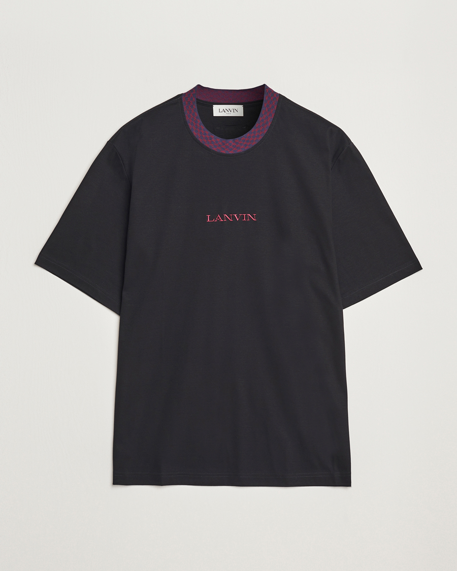 Homme | T-shirts | Lanvin | Curb Detail Logo T-Shirt Black