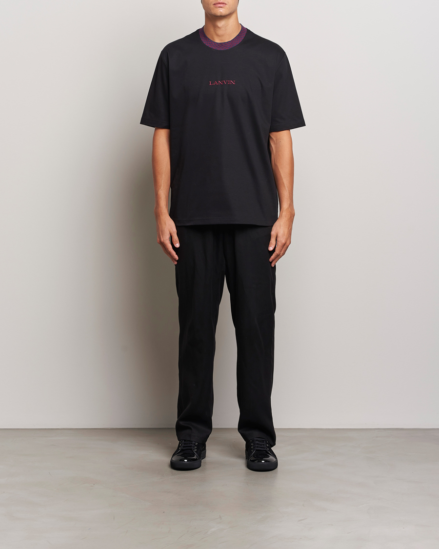 Homme | T-shirts | Lanvin | Curb Detail Logo T-Shirt Black