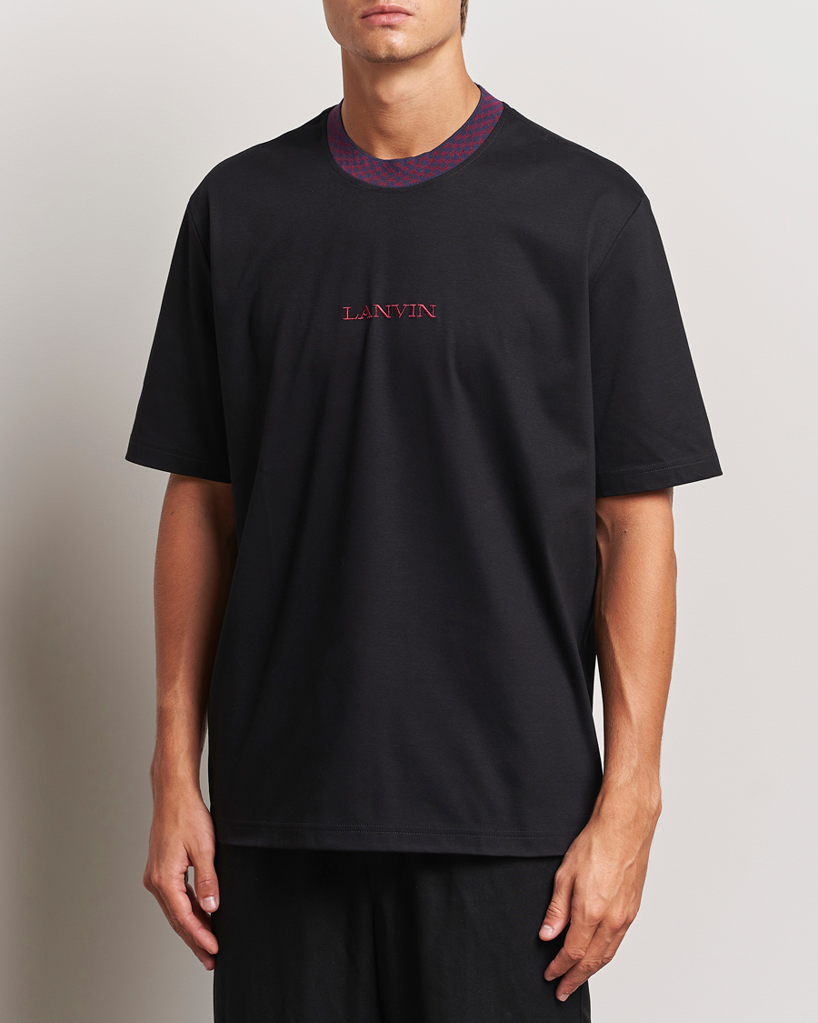 Homme | T-shirts | Lanvin | Curb Detail Logo T-Shirt Black