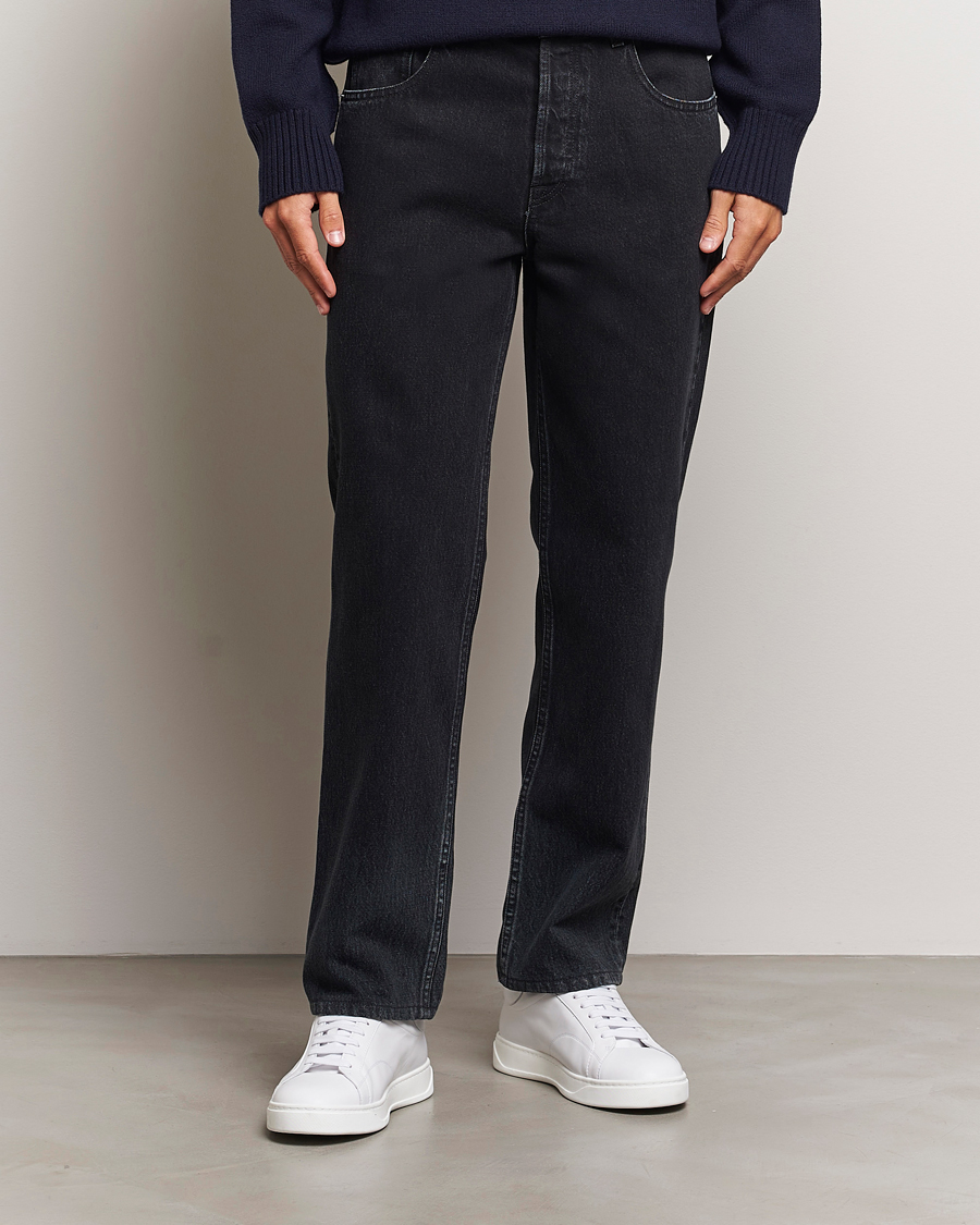 Homme | Jeans | Lanvin | Leather Pocket Denim Pants Black