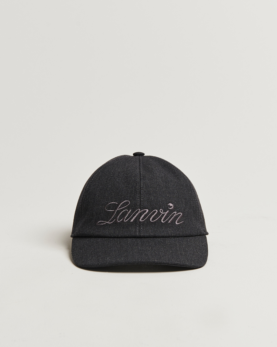 Homme | Lanvin Flannel Baseball Cap Anthracite | Lanvin | Flannel Baseball Cap Anthracite