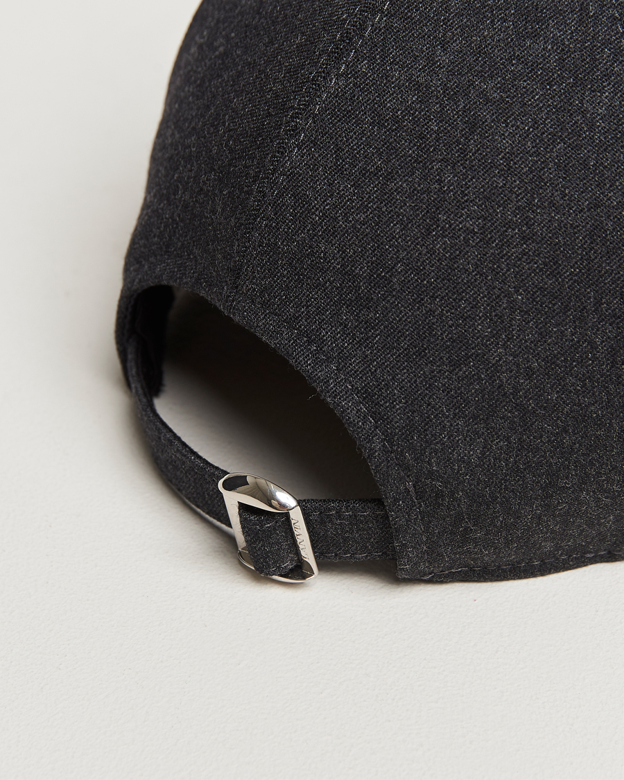 Homme | Lanvin Flannel Baseball Cap Anthracite | Lanvin | Flannel Baseball Cap Anthracite