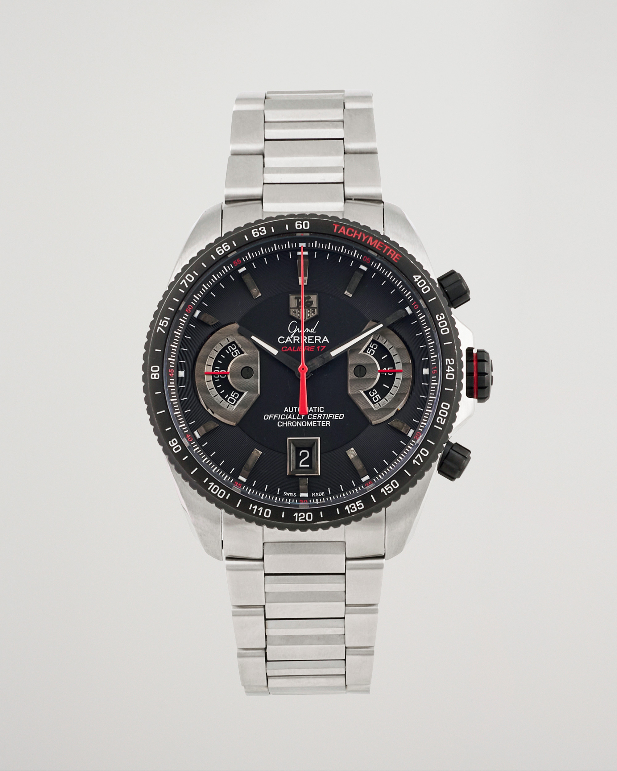 Homme | Tag Heuer Pre-Owned Grand Carrera Calibre 17 Ref. CAV511C Silver | Tag Heuer Pre-Owned | Grand Carrera Calibre 17 Ref. CAV511C Silver