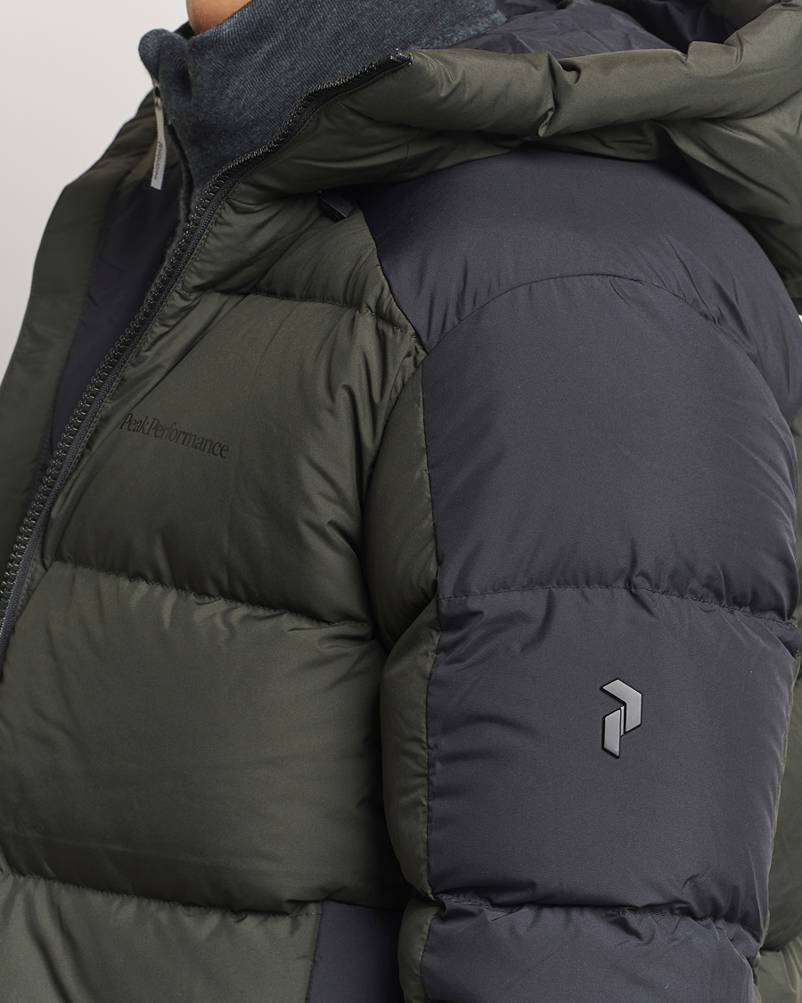 Homme | Manteaux Et Vestes | Peak Performance | Down Puffer Hood Jacket Olive Extreme