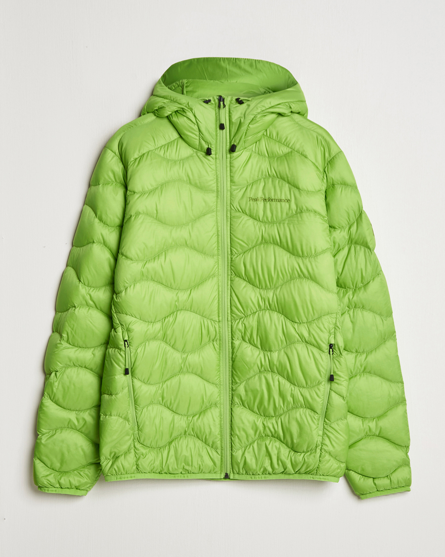 Homme | Manteaux Et Vestes | Peak Performance | Helium Down Hooded Jacket Stand Out Green