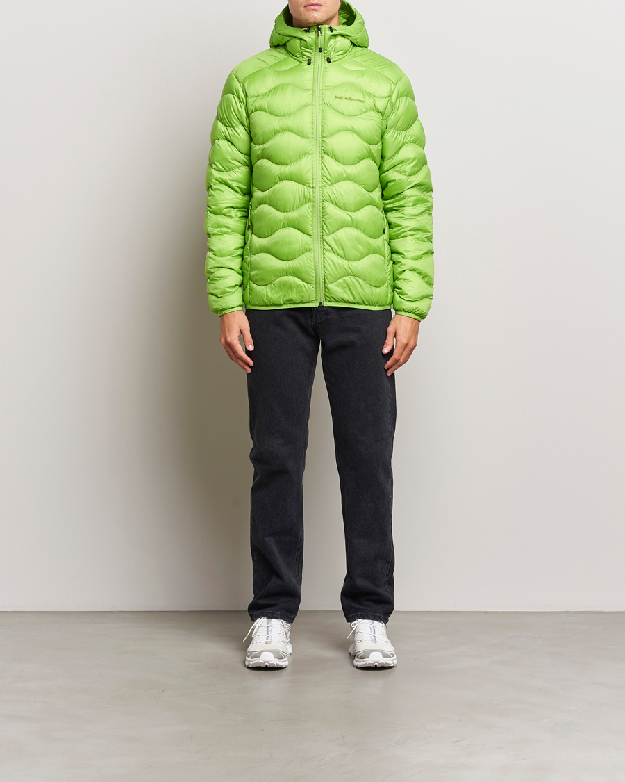 Homme | Manteaux Et Vestes | Peak Performance | Helium Down Hooded Jacket Stand Out Green