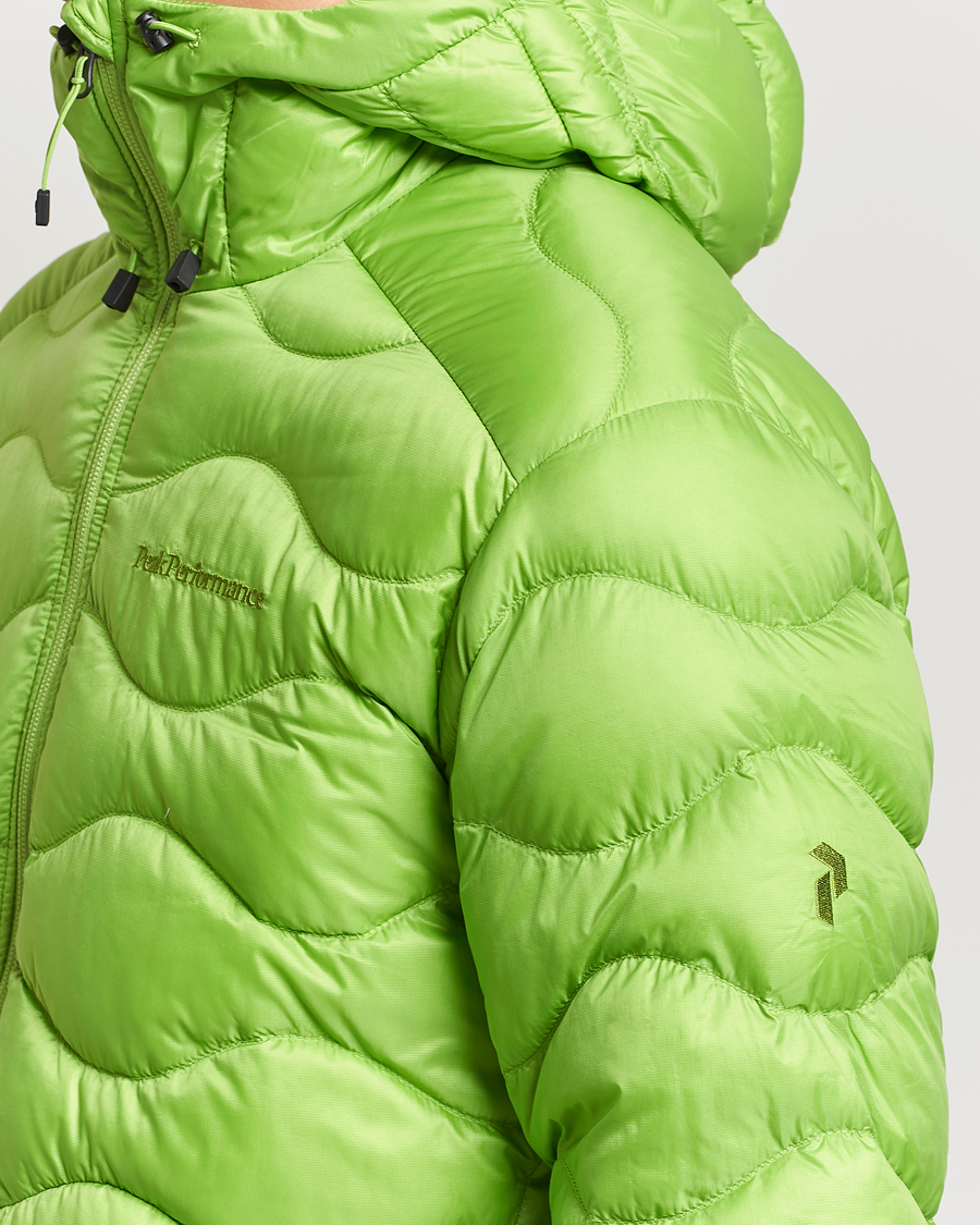 Homme | Manteaux Et Vestes | Peak Performance | Helium Down Hooded Jacket Stand Out Green