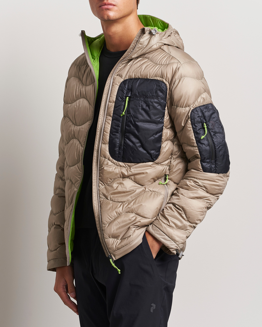Homme | Manteaux Et Vestes | Peak Performance | Helium Utility Down Hood Jacket Avid Beige