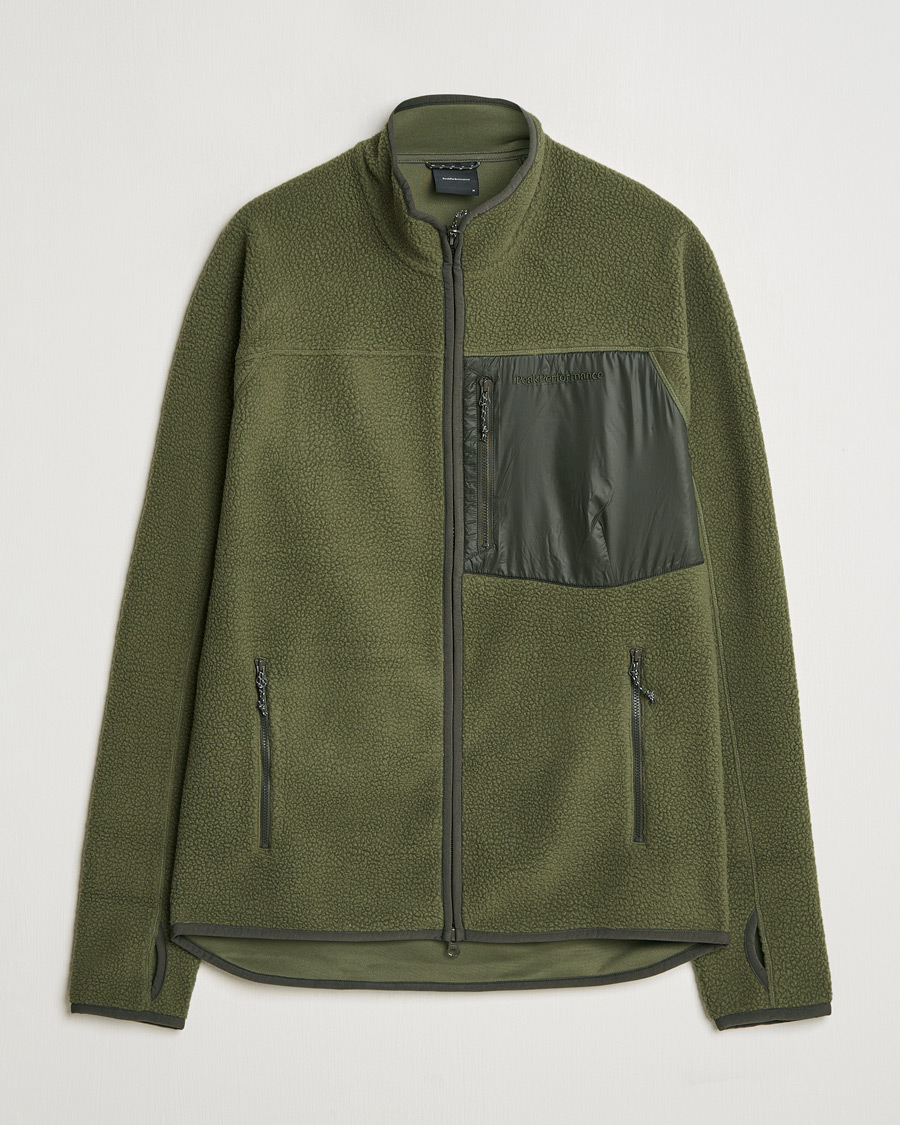 Homme | Pulls Et Tricots | Peak Performance | Pile Full Zip Pine Needle