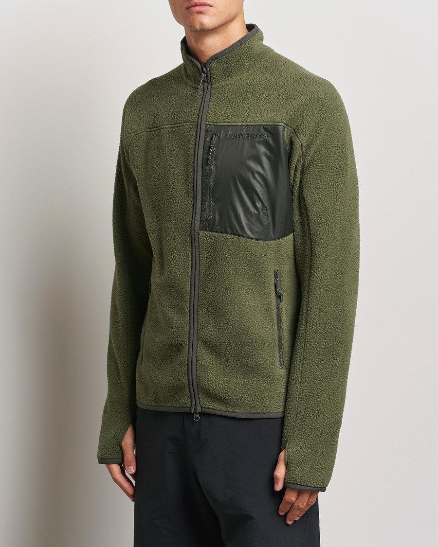 Homme | Pulls Et Tricots | Peak Performance | Pile Full Zip Pine Needle