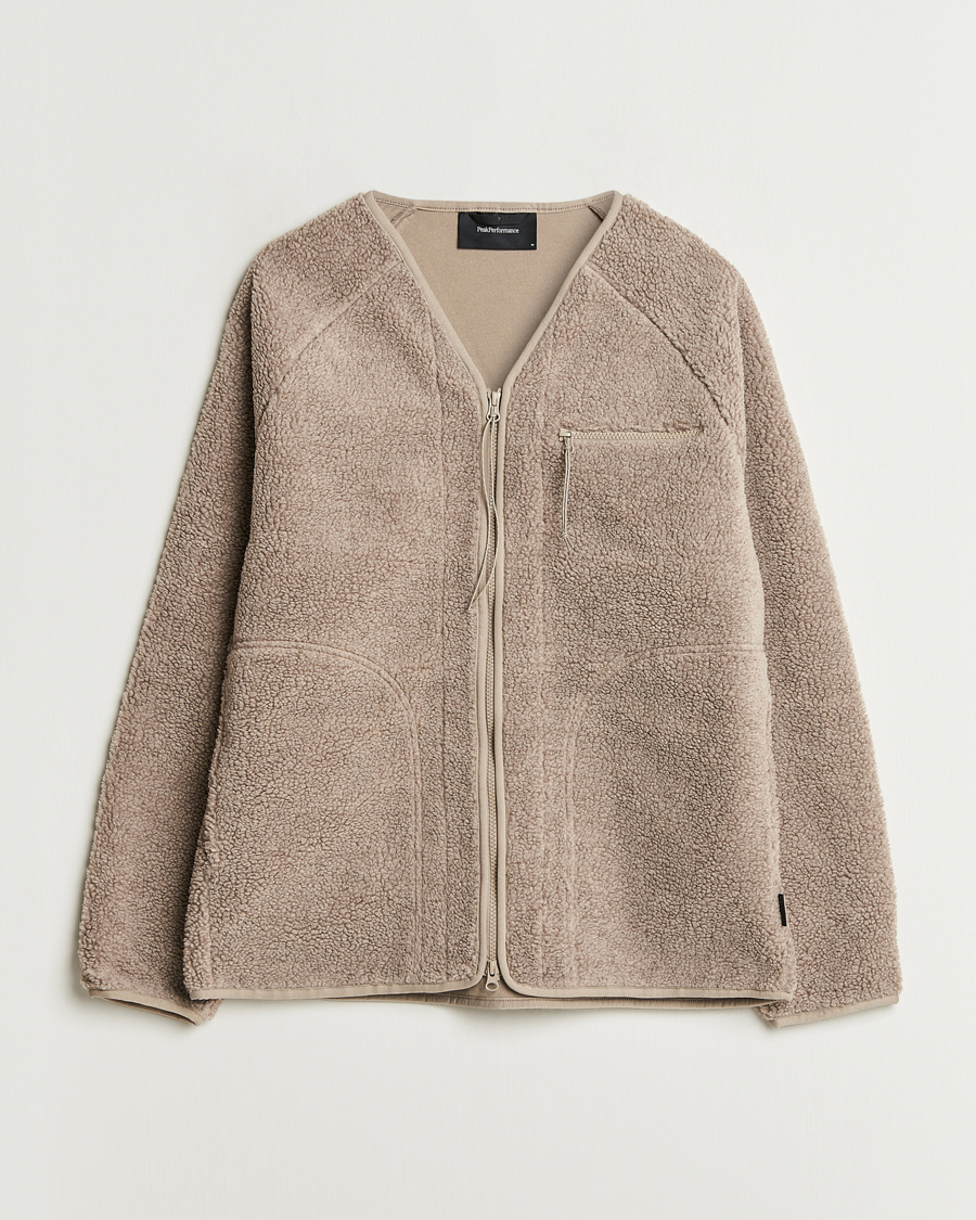 Homme | Pulls Et Tricots | Peak Performance | Heavy Pile Oversized Cardigan Avid Beige