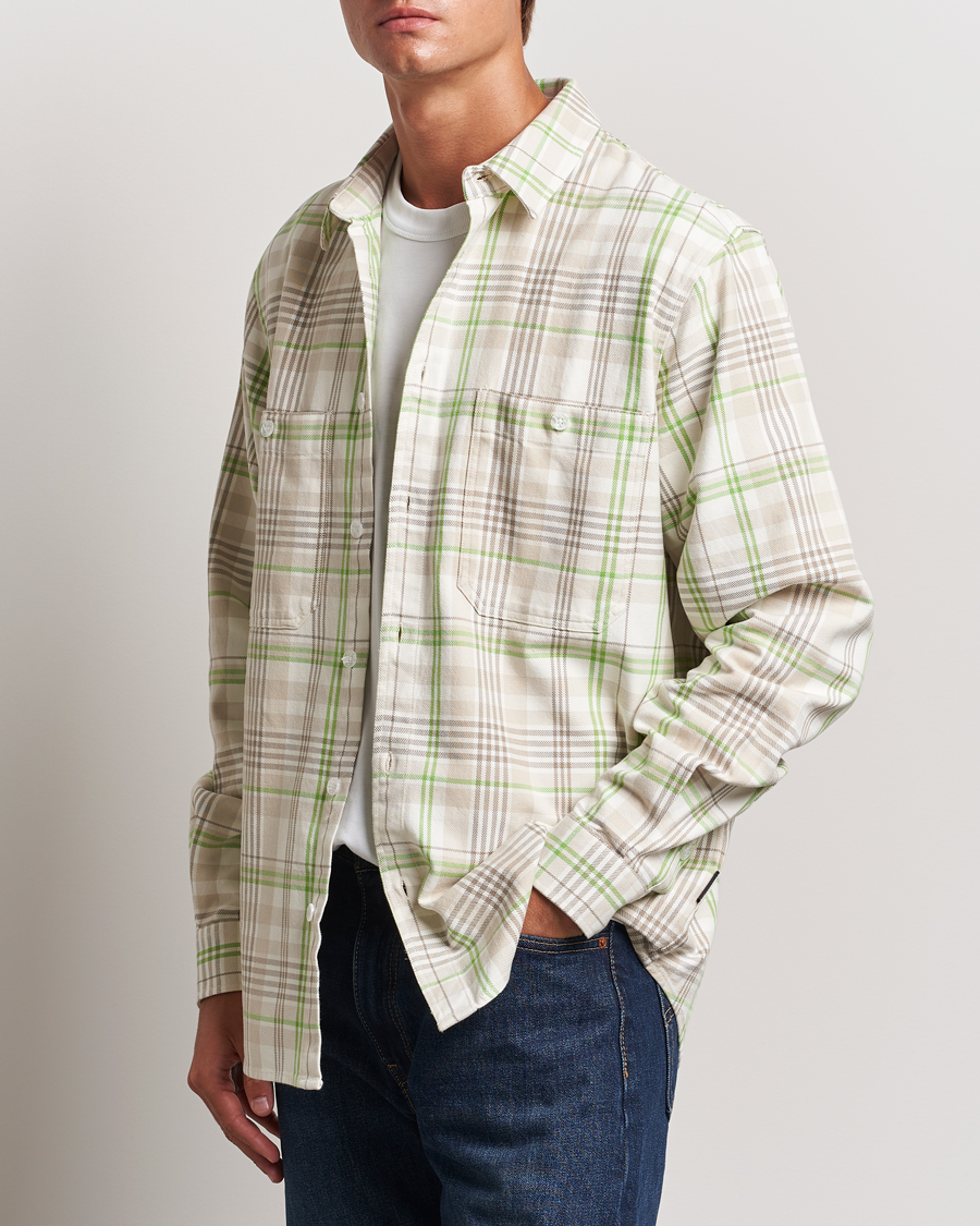 Homme | Chemises | Peak Performance | Heavy Flannel Cotton Shirt Checked Beige