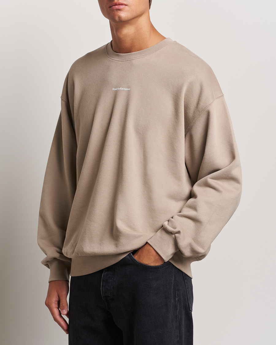 Homme | Pulls Et Tricots | Peak Performance | Original Terry Crew Sweatshirt Avid Beige
