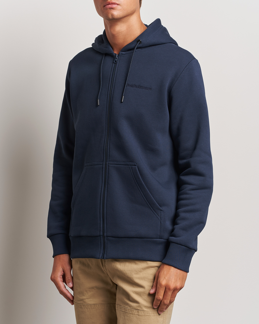 Homme | Pulls Et Tricots | Peak Performance | Original Full Zip Hoodie Blue Shadow