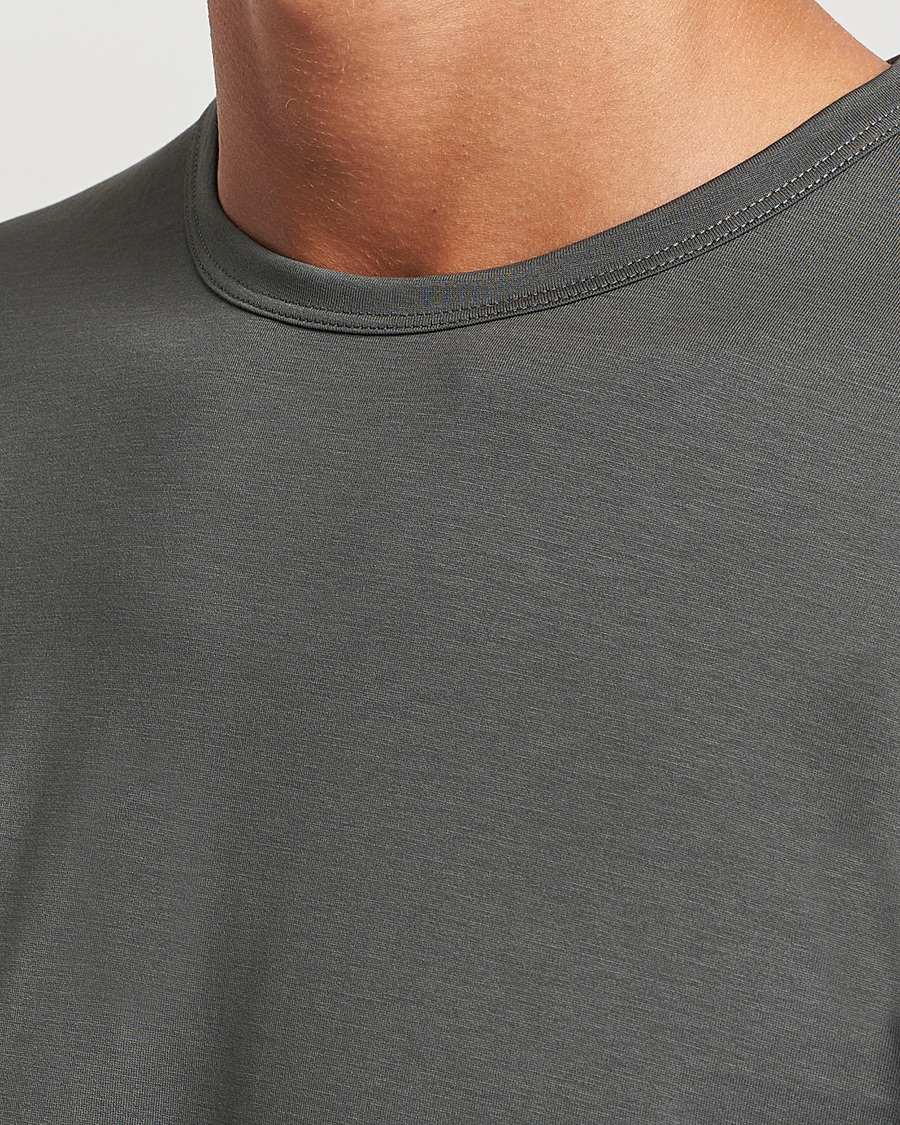 Homme | T-shirts | Sunspel | Crew Neck Q82 Cotton T-Shirt Drill Green