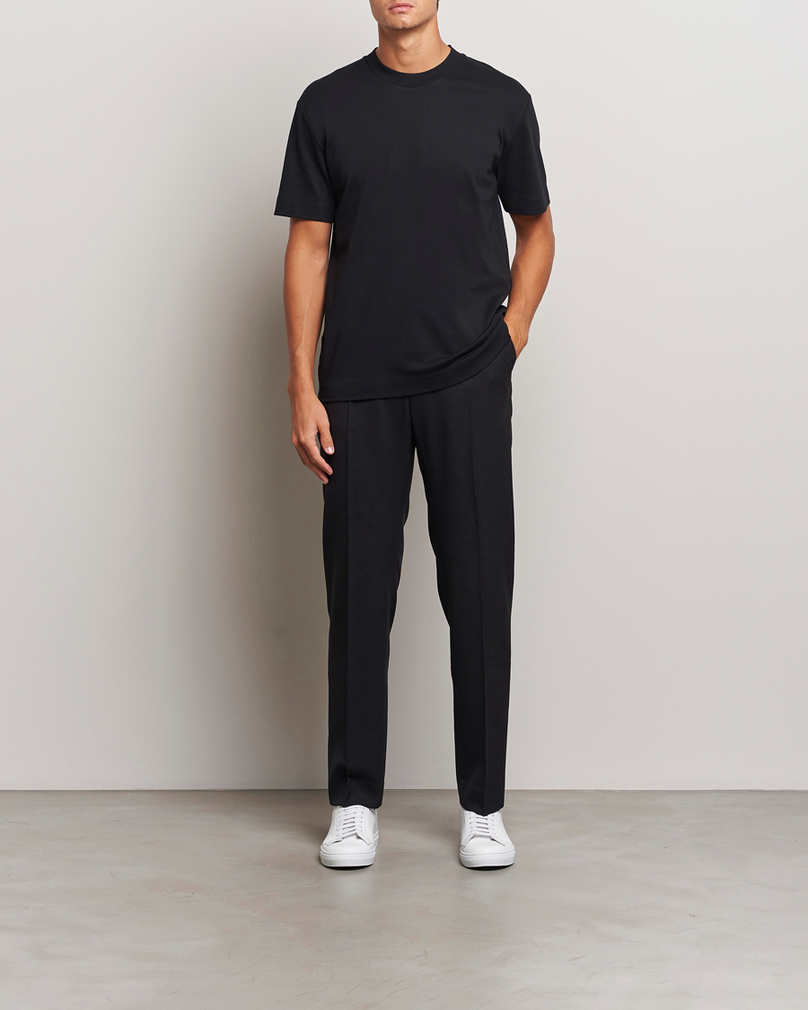 Homme | T-shirts | Sunspel | Heavy Weight Supima Cotton T-Shirt Black