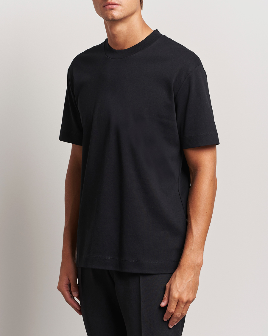 Homme | T-shirts | Sunspel | Heavy Weight Supima Cotton T-Shirt Black