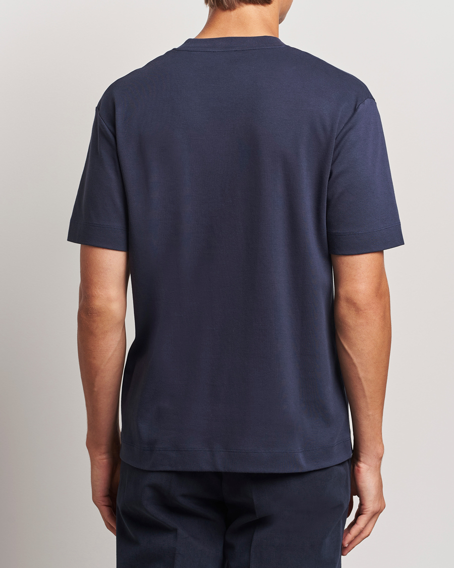 Homme | T-shirts | Sunspel | Heavy Weight Supima Cotton T-Shirt Navy