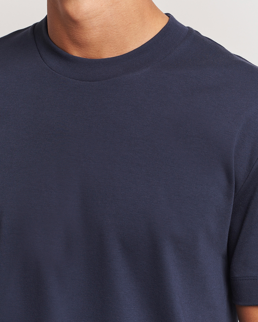 Homme | T-shirts | Sunspel | Heavy Weight Supima Cotton T-Shirt Navy