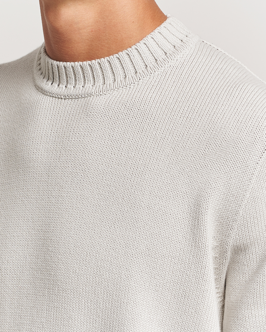 Homme | Pulls Et Tricots | Sunspel | Mid Weight Cotton Crew Putty