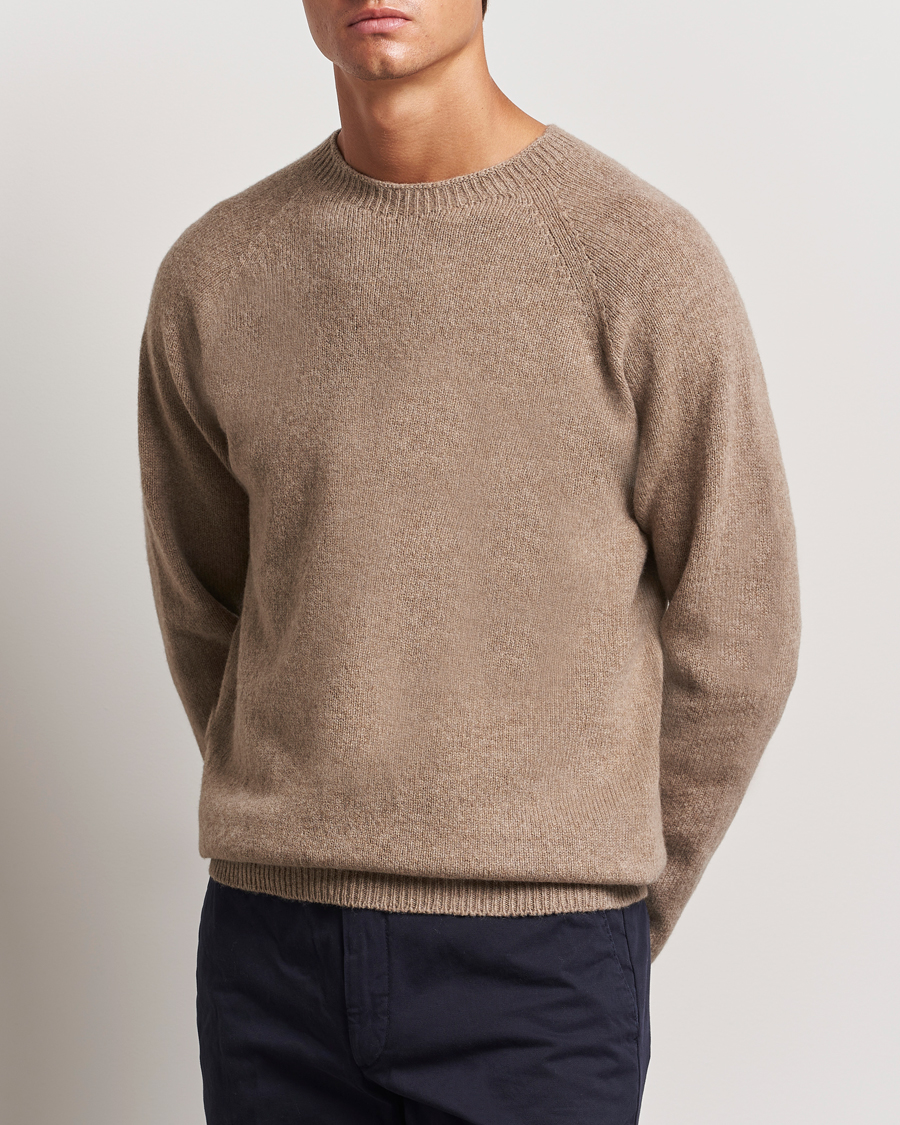 Homme | Pulls Et Tricots | Sunspel | Lambswool Crewneck Sandstone