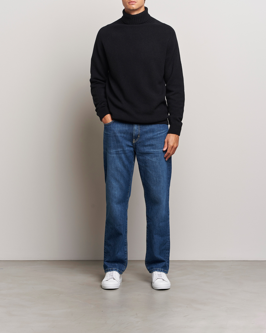 Homme | Pulls Et Tricots | Sunspel | Lambswool Poloshirt Black