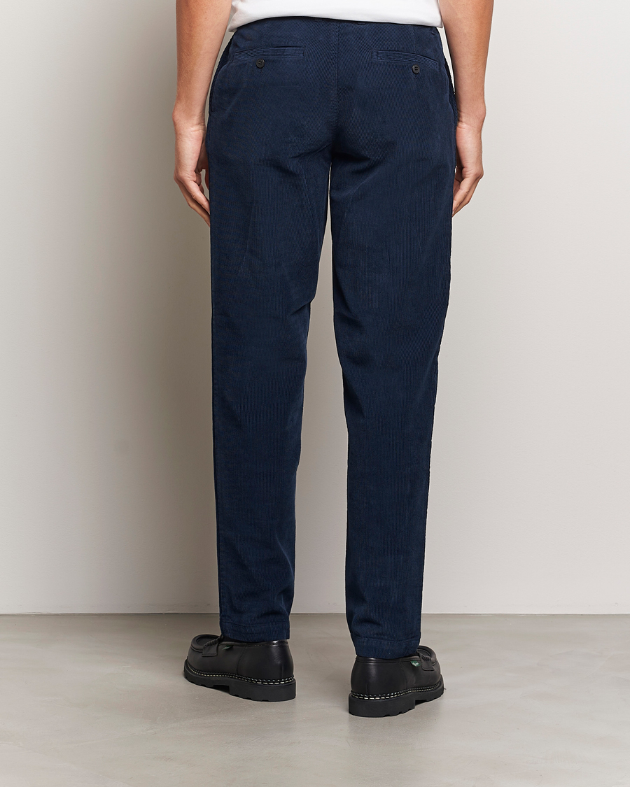 Homme | Pantalons | Sunspel | Corduroy Chore Trousers Navy